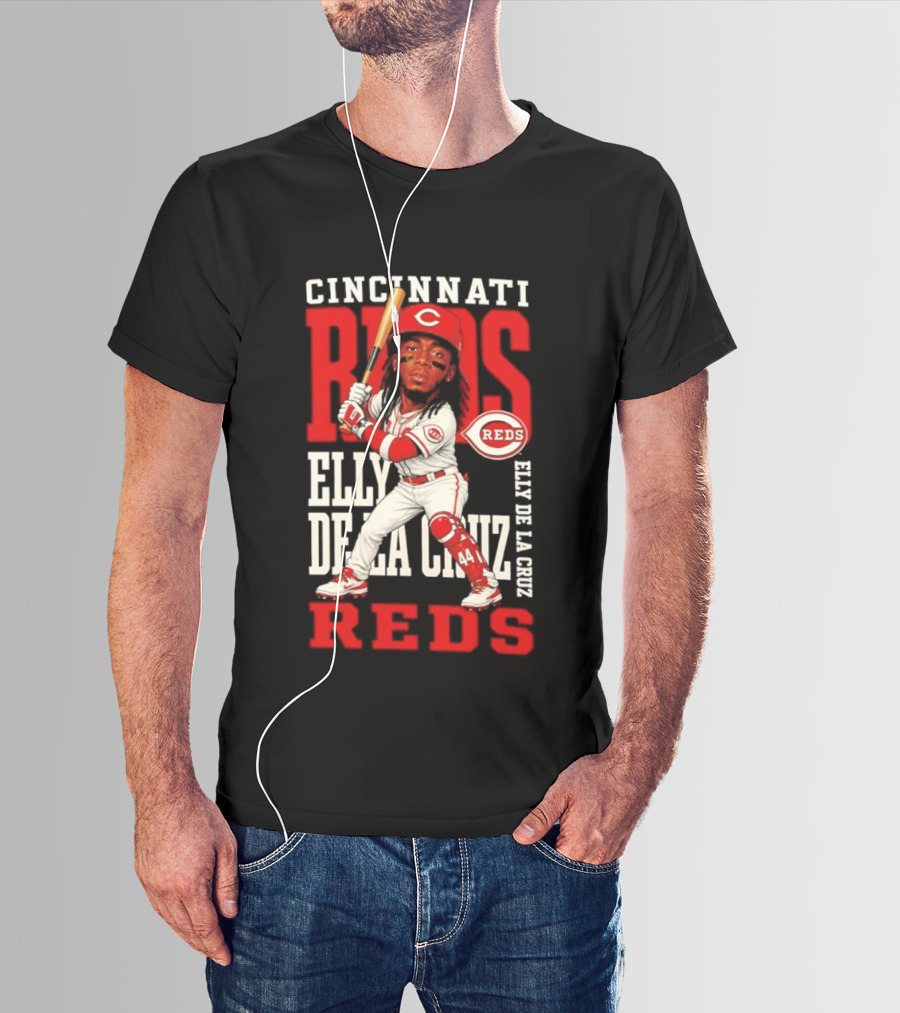 Cincinnati Reds Elly De La Cruz 2026 MLB Season Caricature T-Shirt