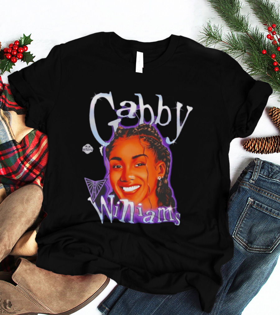 Gabby Williams WNBA Basketball Gabby Williams Text And Sketch T-Shirt