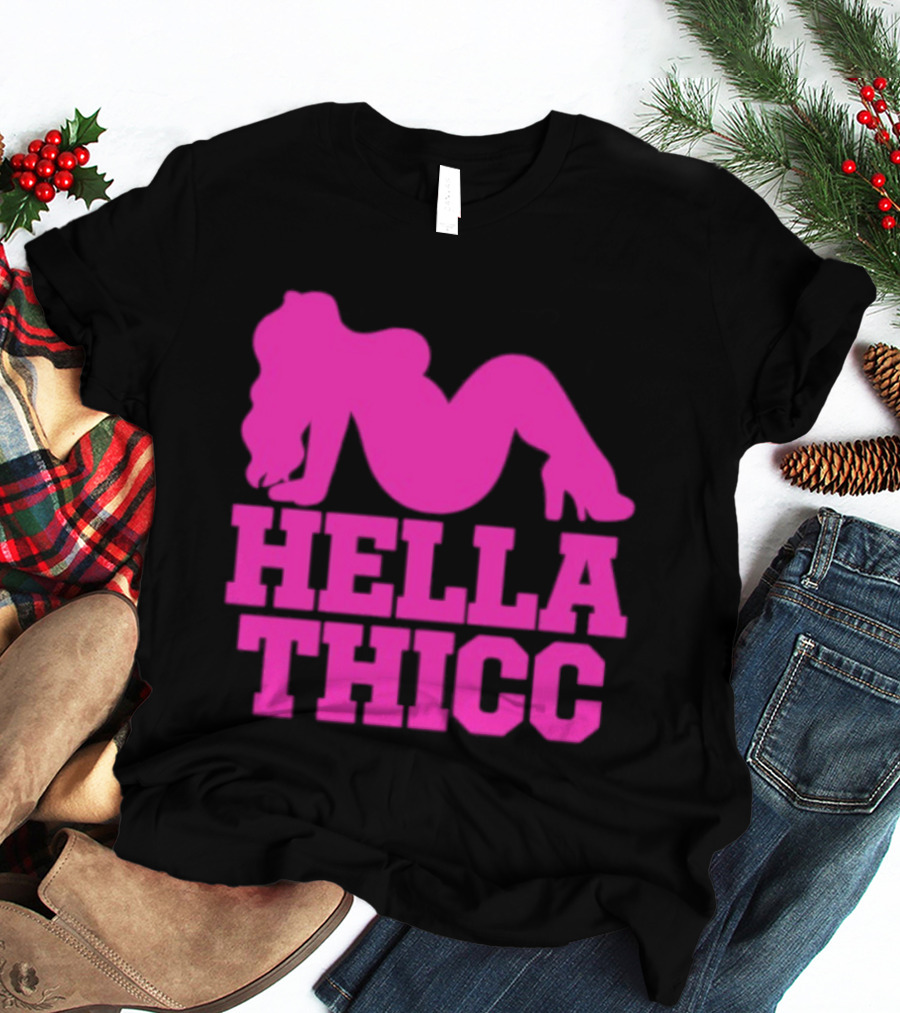 Hella Thicc Curvy Body Positive Pink T-Shirt