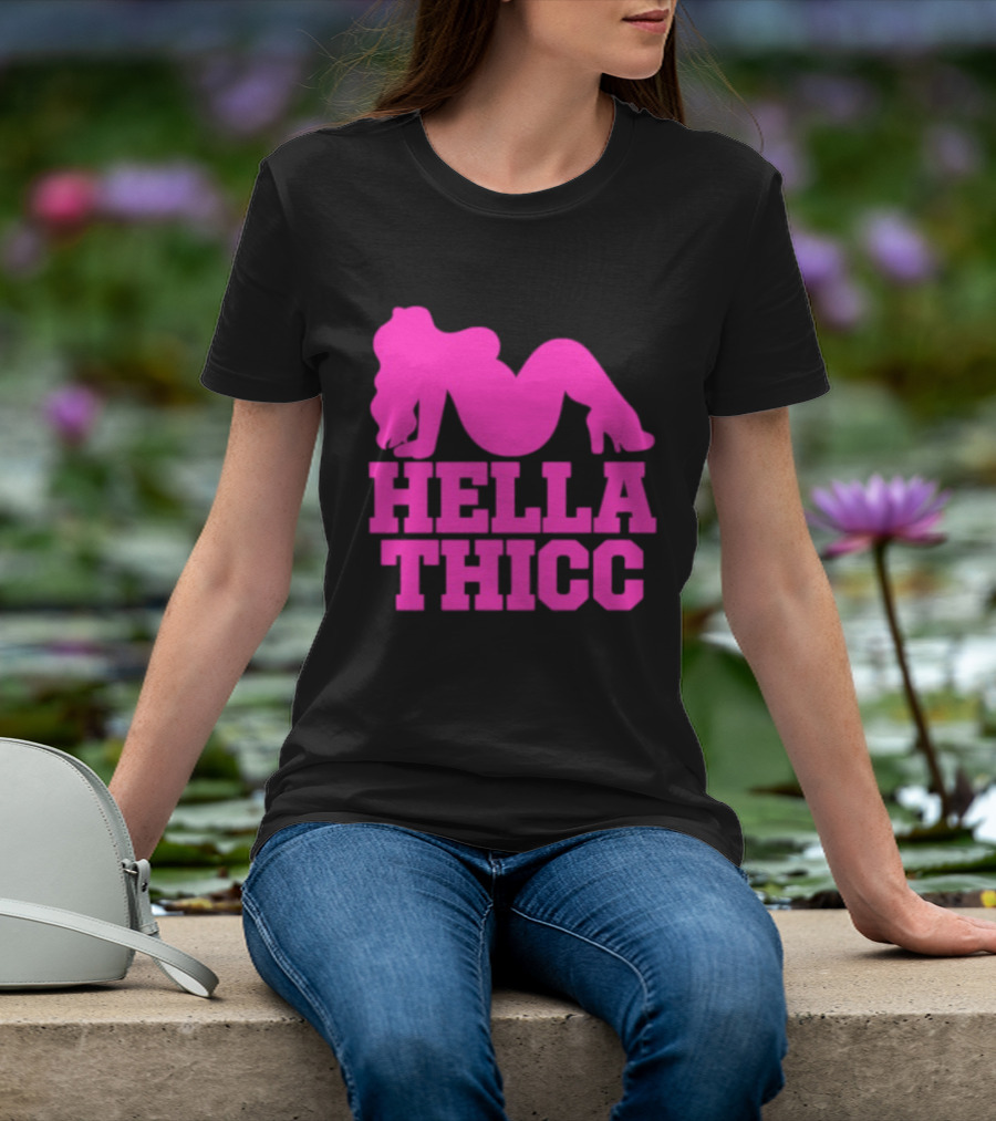 Hella Thicc Curvy Body Positive Pink T-Shirt