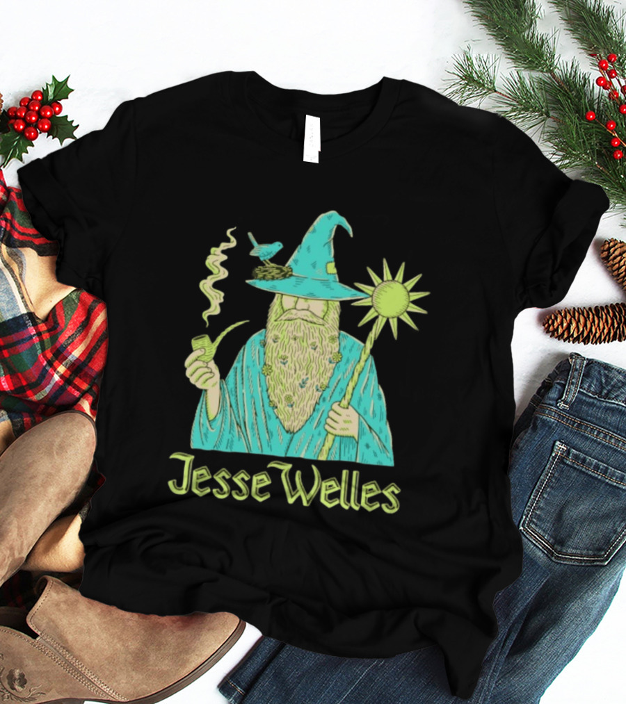Jesse Welles Wizard Pipe Staff Bird Wizardry Magic T-Shirt