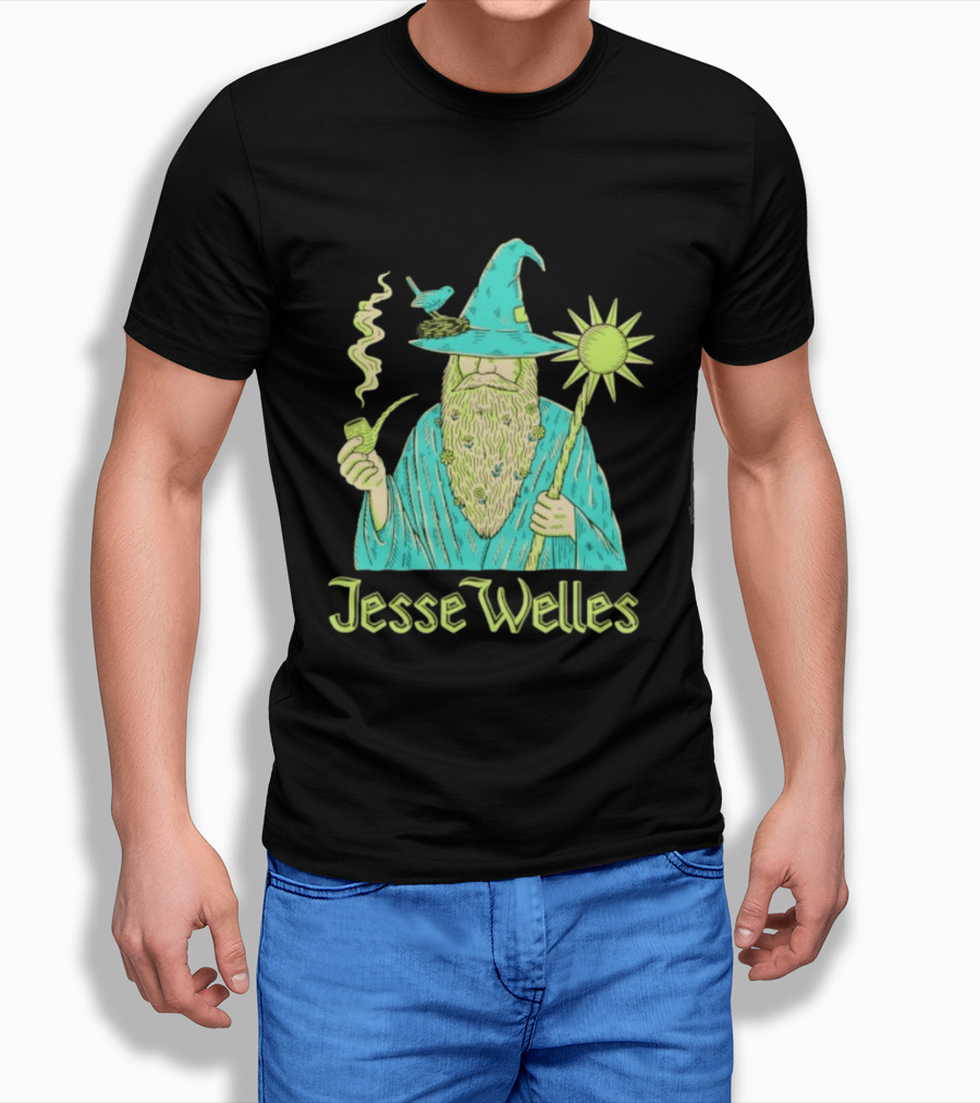 Jesse Welles Wizard Pipe Staff Bird Wizardry Magic T-Shirt