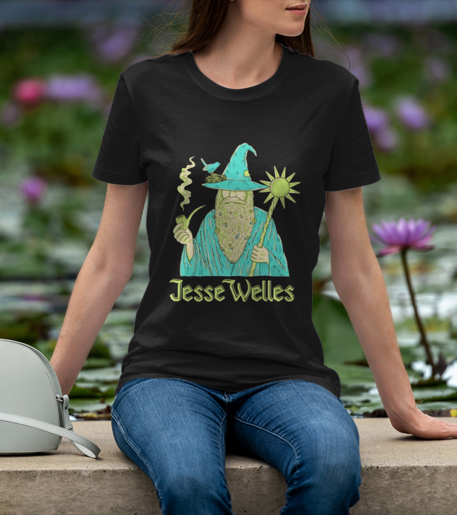 Jesse Welles Wizard Pipe Staff Bird Wizardry Magic T-Shirt