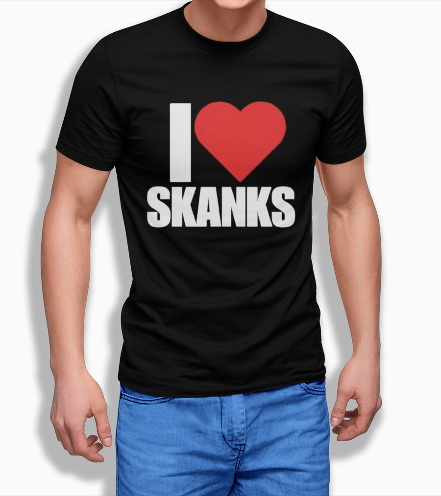 I Heart Skanks Red Love Symbol Humor T-Shirt