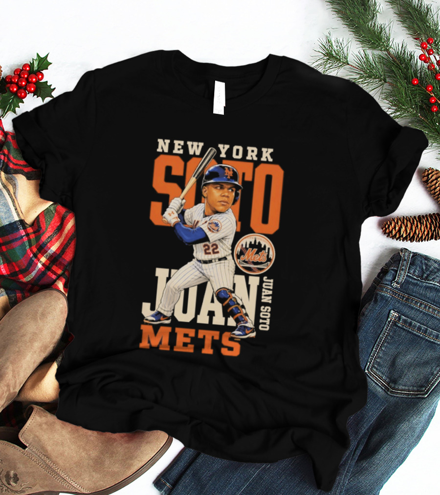 New York Mets Juan Soto 2026 MLB Season Caricature Mets T-Shirt