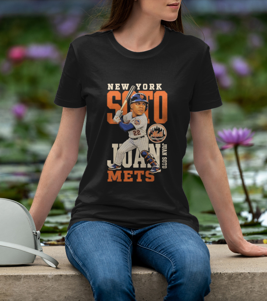 New York Mets Juan Soto 2026 MLB Season Caricature Mets T-Shirt