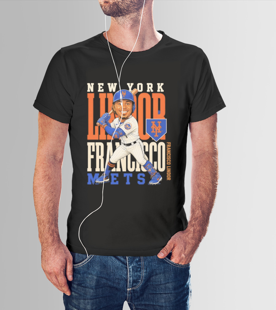 New York Mets Francisco Lindor Character 2026 MLB Season T-Shirt
