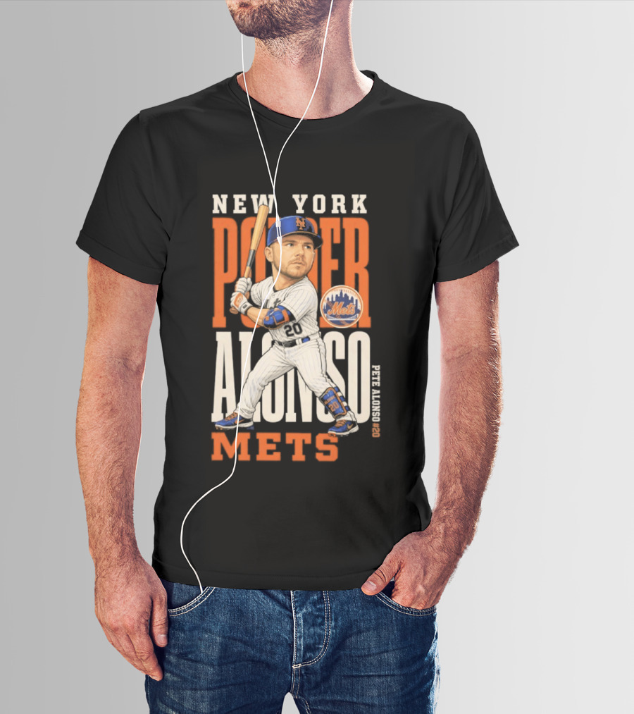 New York Mets Pete Alonso Power 2026 MLB Season T-Shirt