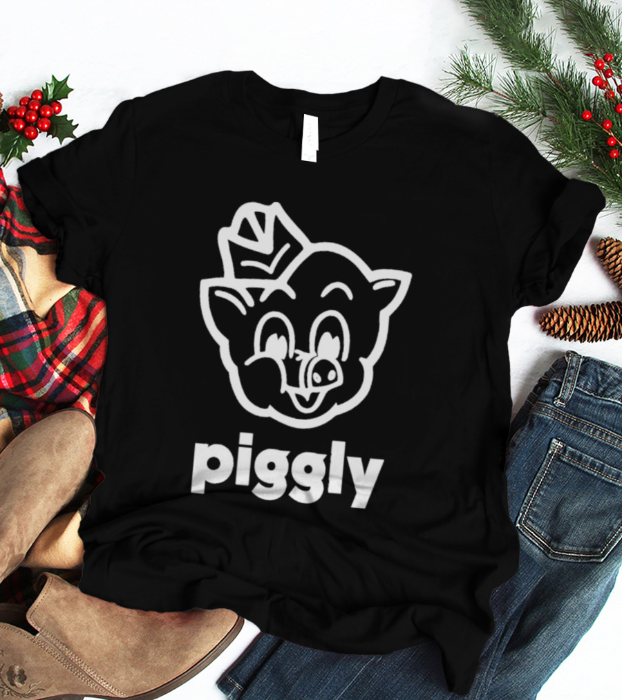 Piggly Wiggly Vintage Cartoon Mascot Retro Grocery T-Shirt