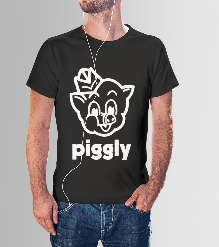 Piggly Wiggly Vintage Cartoon Mascot Retro Grocery T-Shirt