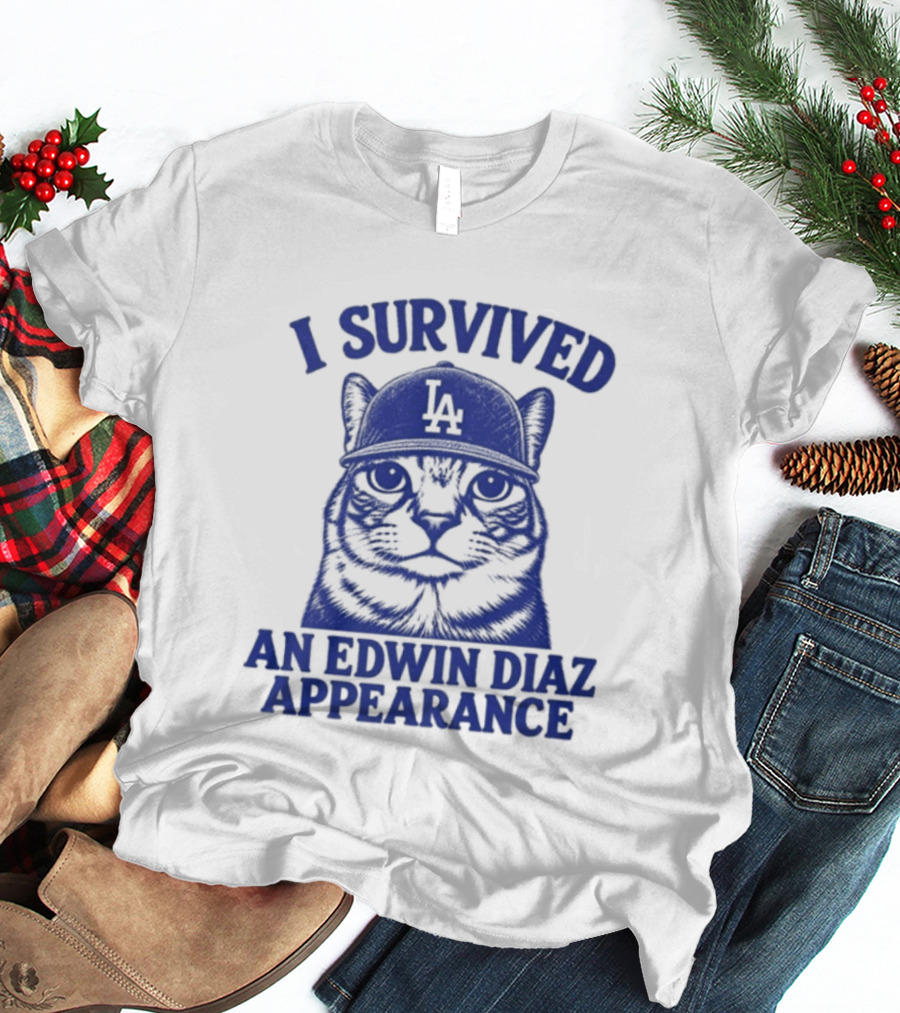 I Survived An Edwin Diaz Appearance LA Cat T-Shirt
