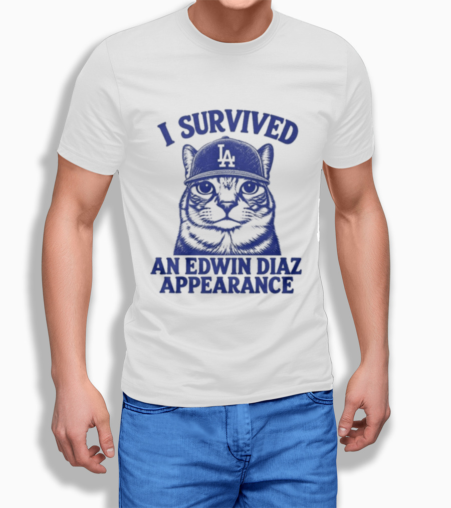 I Survived An Edwin Diaz Appearance LA Cat T-Shirt