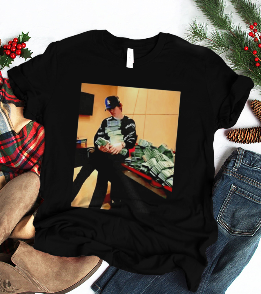 Balenciaga Black Long Sleeve With RALEC And Los Angeles Cap T-Shirt