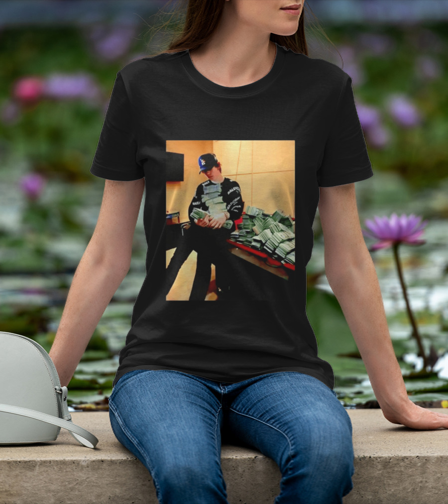 Balenciaga Black Long Sleeve With RALEC And Los Angeles Cap T-Shirt