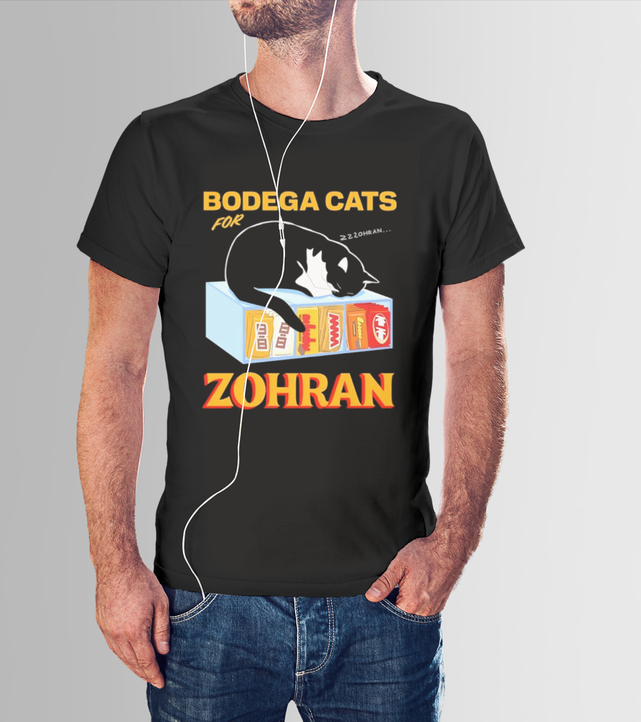 Bodega Cats For Zohran Cat Snack Kitty ZZZohran T-Shirt