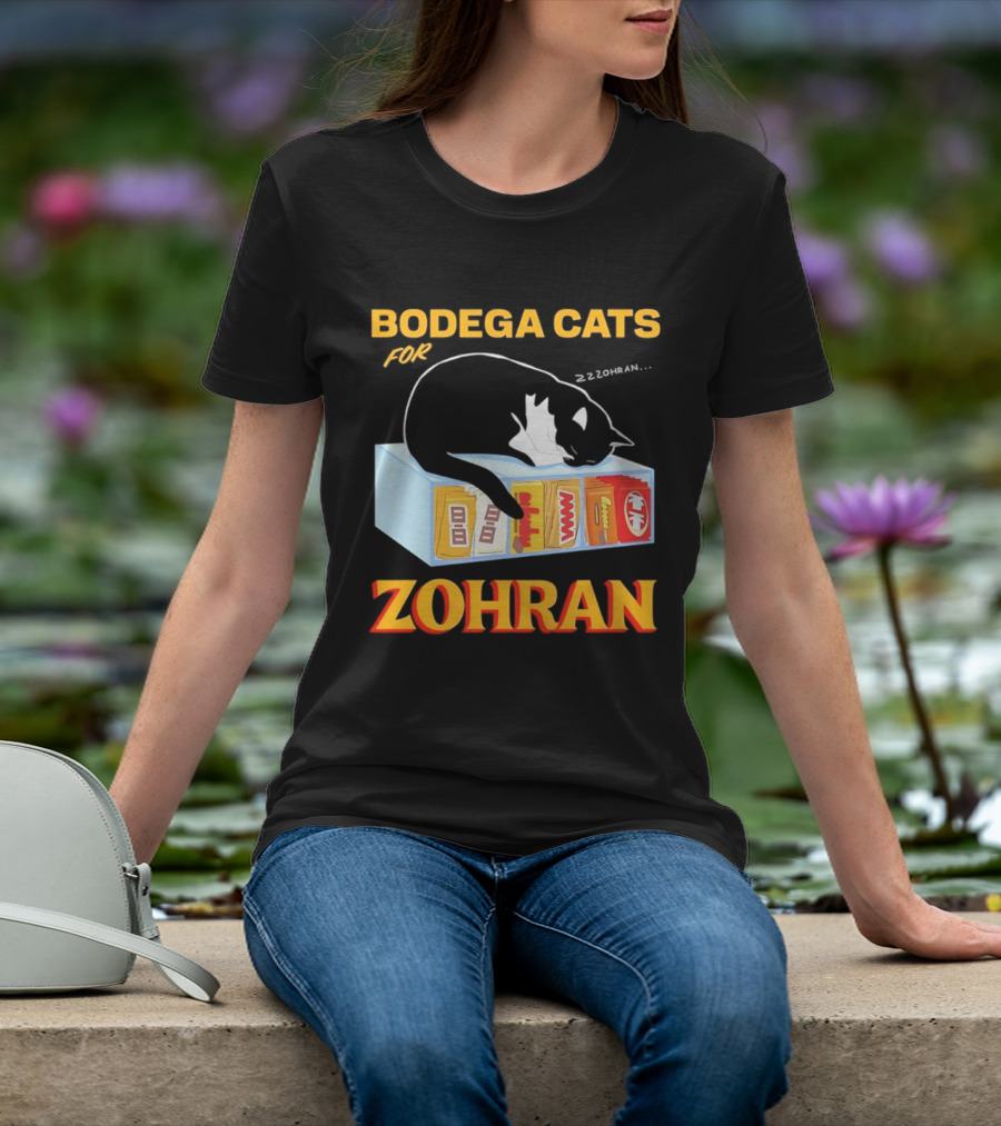 Bodega Cats For Zohran Cat Snack Kitty ZZZohran T-Shirt