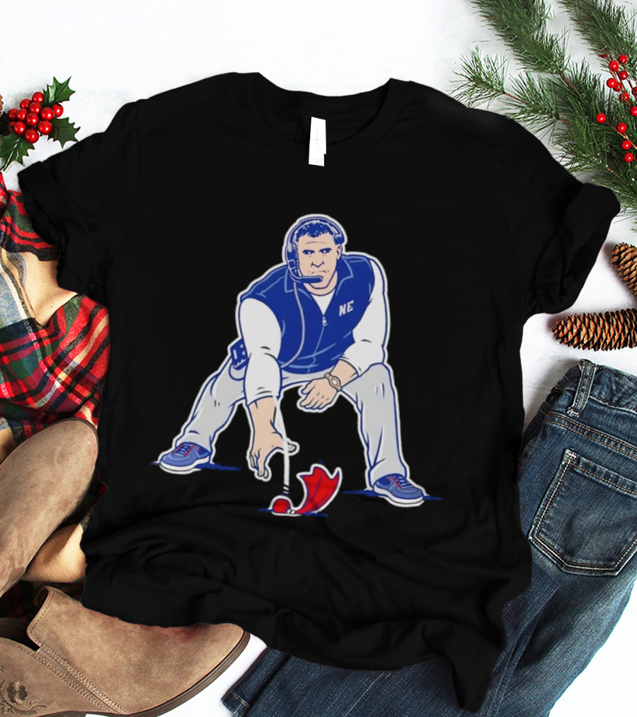 New England Patriots NE Coach Three Point Stance T-Shirt
