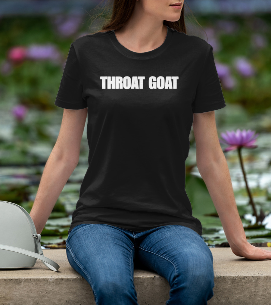 Throat Goat Bold Text White Lettering T-Shirt