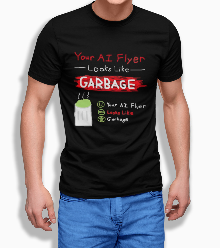 Your AI Flyer Looks Like Garbage Trash Can T-Shirt