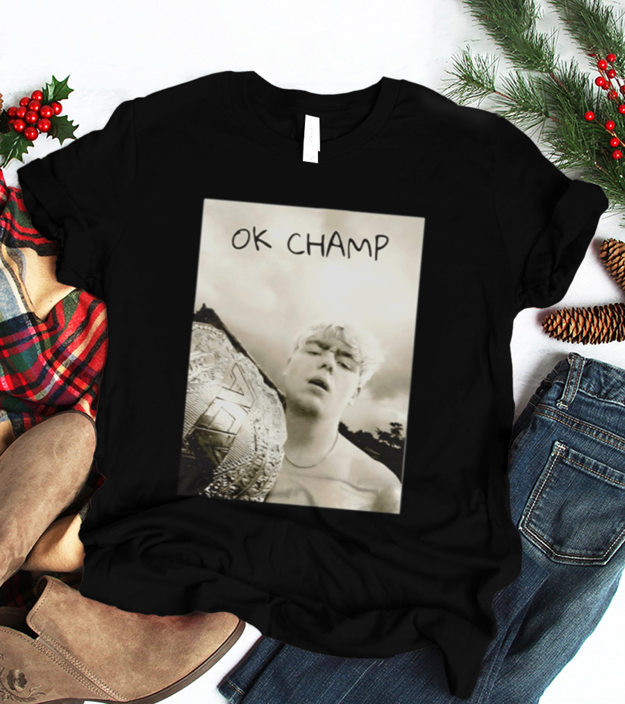 OK Champ Kyle Fletcher Holding Championship Belt T-Shirt