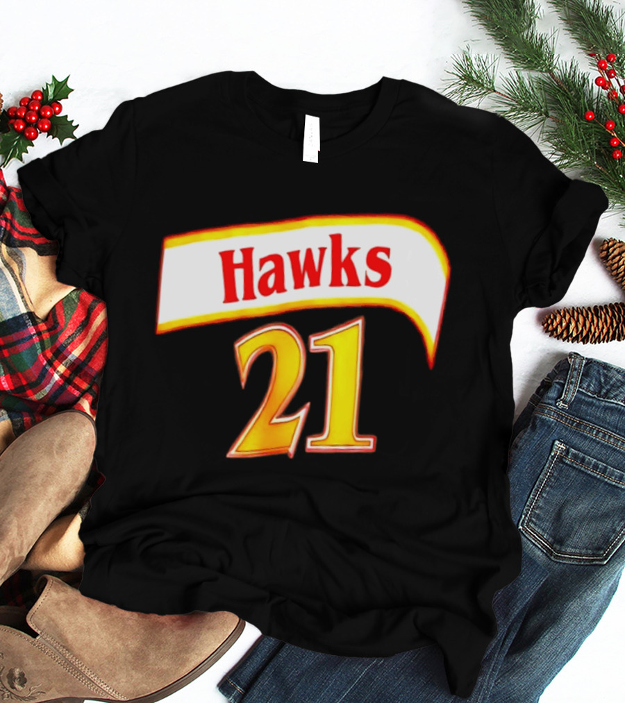 Hawks 21 Basketball Jersey NBA Team Edition T-Shirt