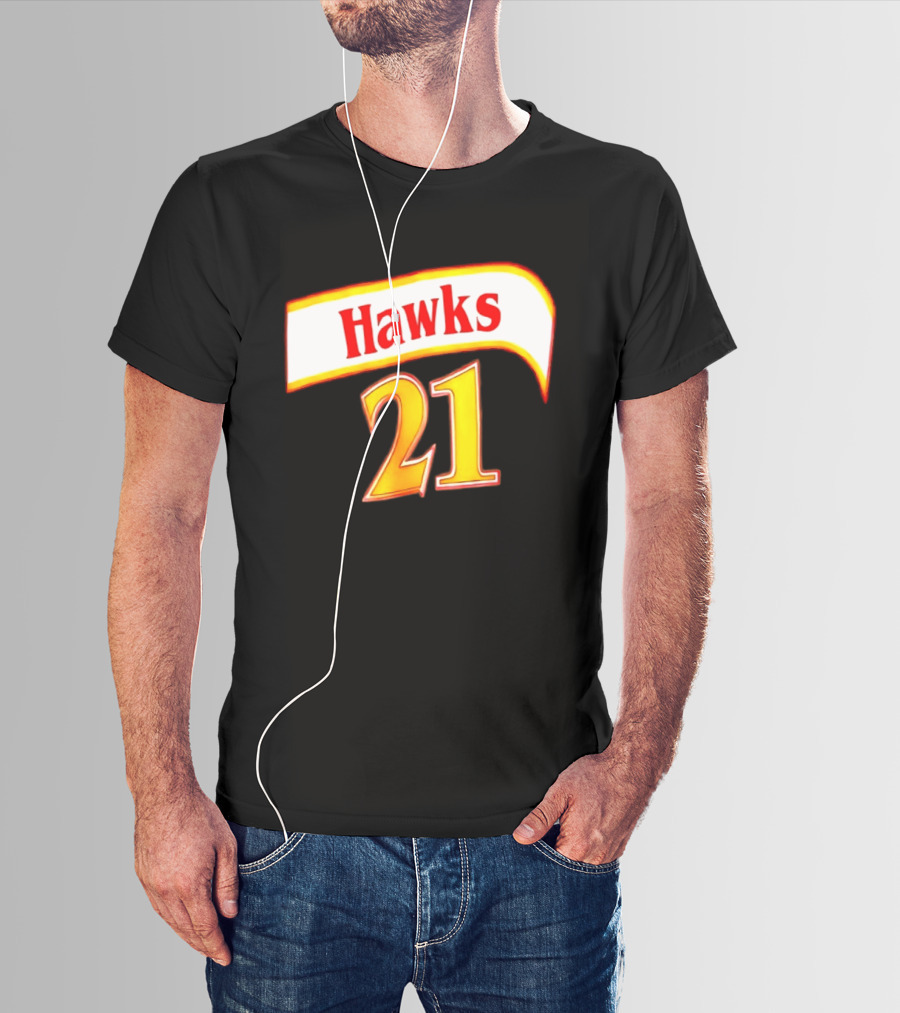 Hawks 21 Basketball Jersey NBA Team Edition T-Shirt