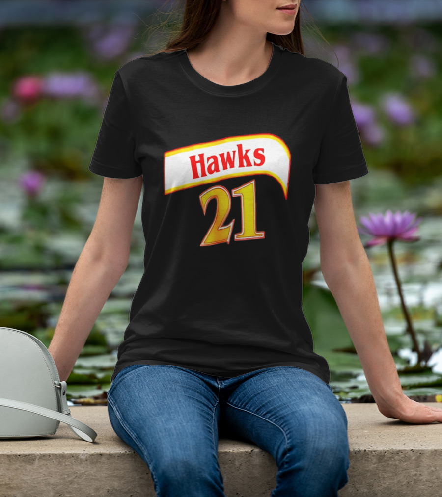 Hawks 21 Basketball Jersey NBA Team Edition T-Shirt