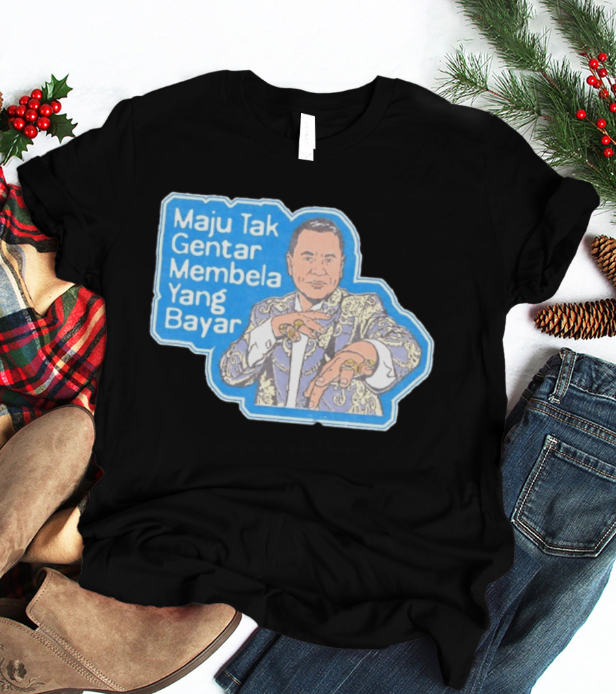 Maju Tak Gentar Membela Yang Bayar Indonesia Iconic Suit Pose T-Shirt