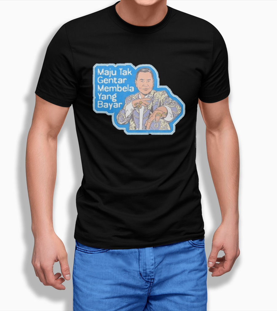 Maju Tak Gentar Membela Yang Bayar Indonesia Iconic Suit Pose T-Shirt