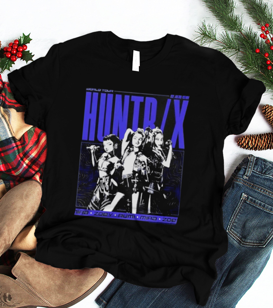 HUNT X World Tour Nira Zoey Rumi Mira Zoe Blue T-Shirt
