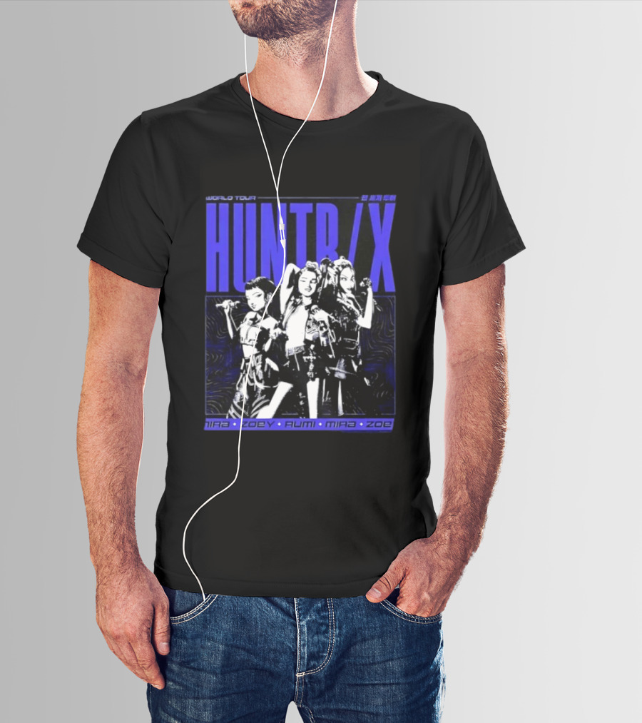 HUNT X World Tour Nira Zoey Rumi Mira Zoe Blue T-Shirt