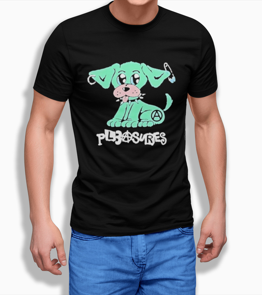 Pleasures Ruff Neon Dog Safety Pin T-Shirt