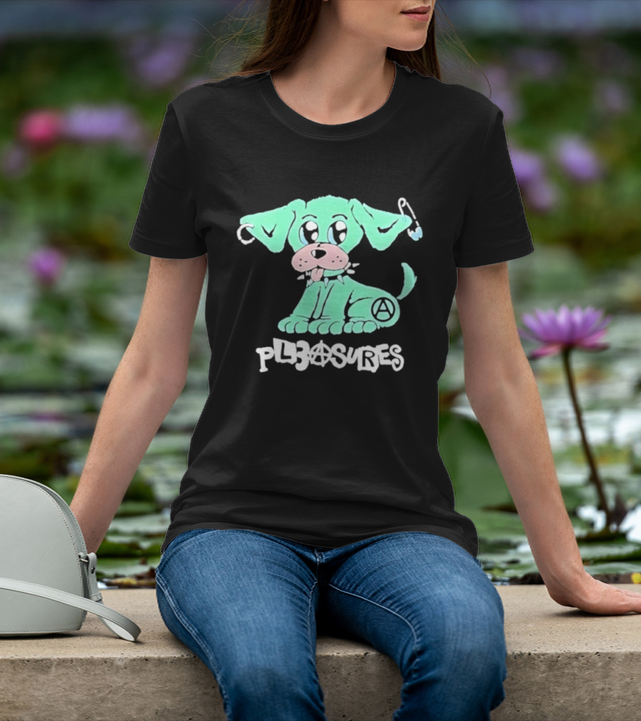 Pleasures Ruff Neon Dog Safety Pin T-Shirt
