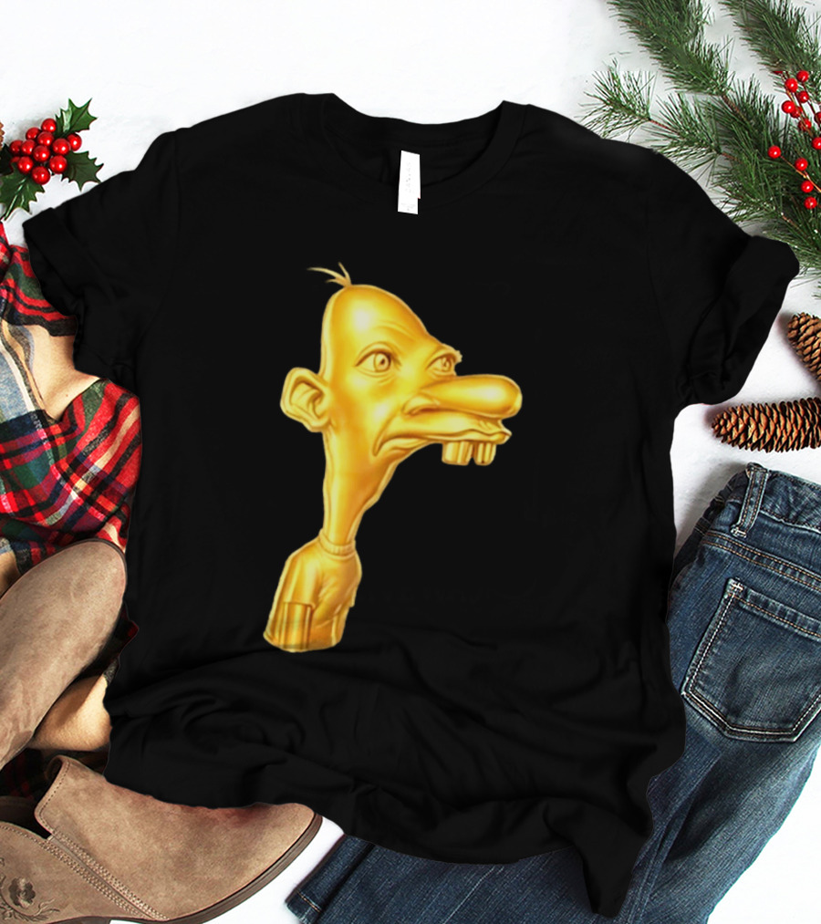 Neegy Meme Cartoon Golden Head T-Shirt