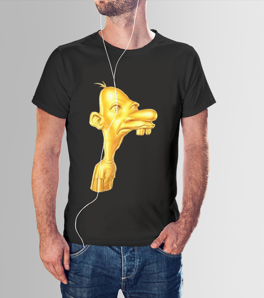 Neegy Meme Cartoon Golden Head T-Shirt
