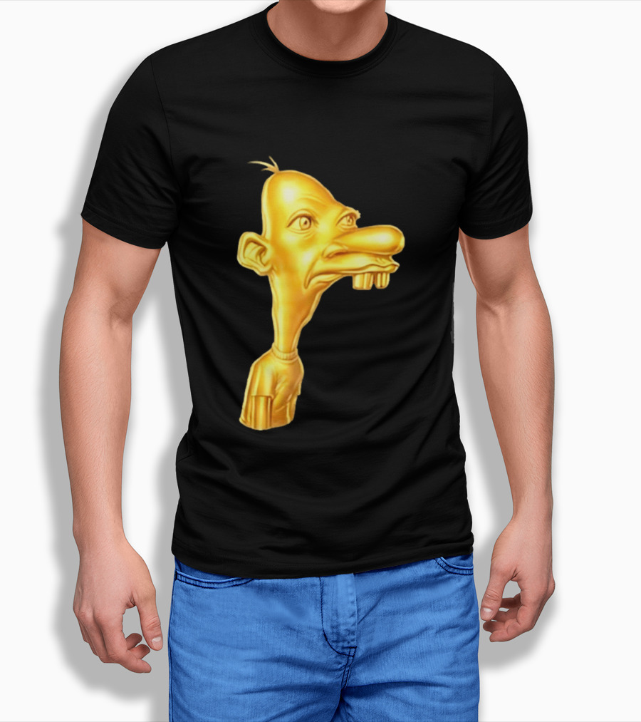 Neegy Meme Cartoon Golden Head T-Shirt