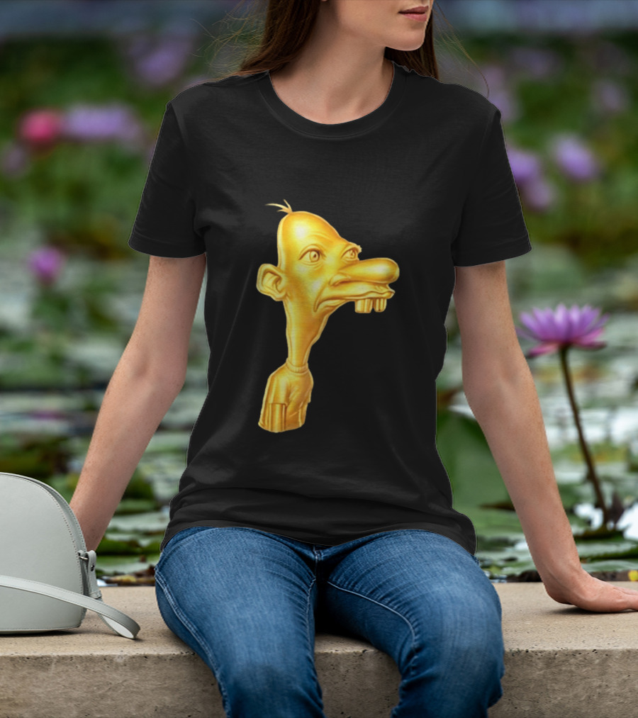 Neegy Meme Cartoon Golden Head T-Shirt