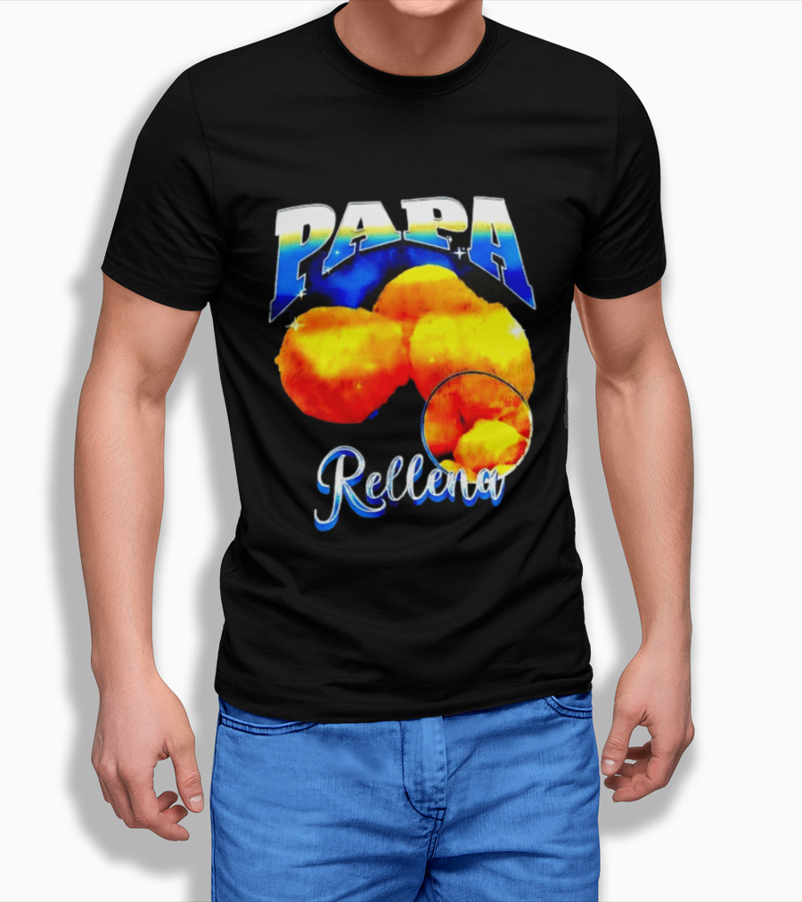 Papa Rellena Bold Text Potato Dish T-Shirt