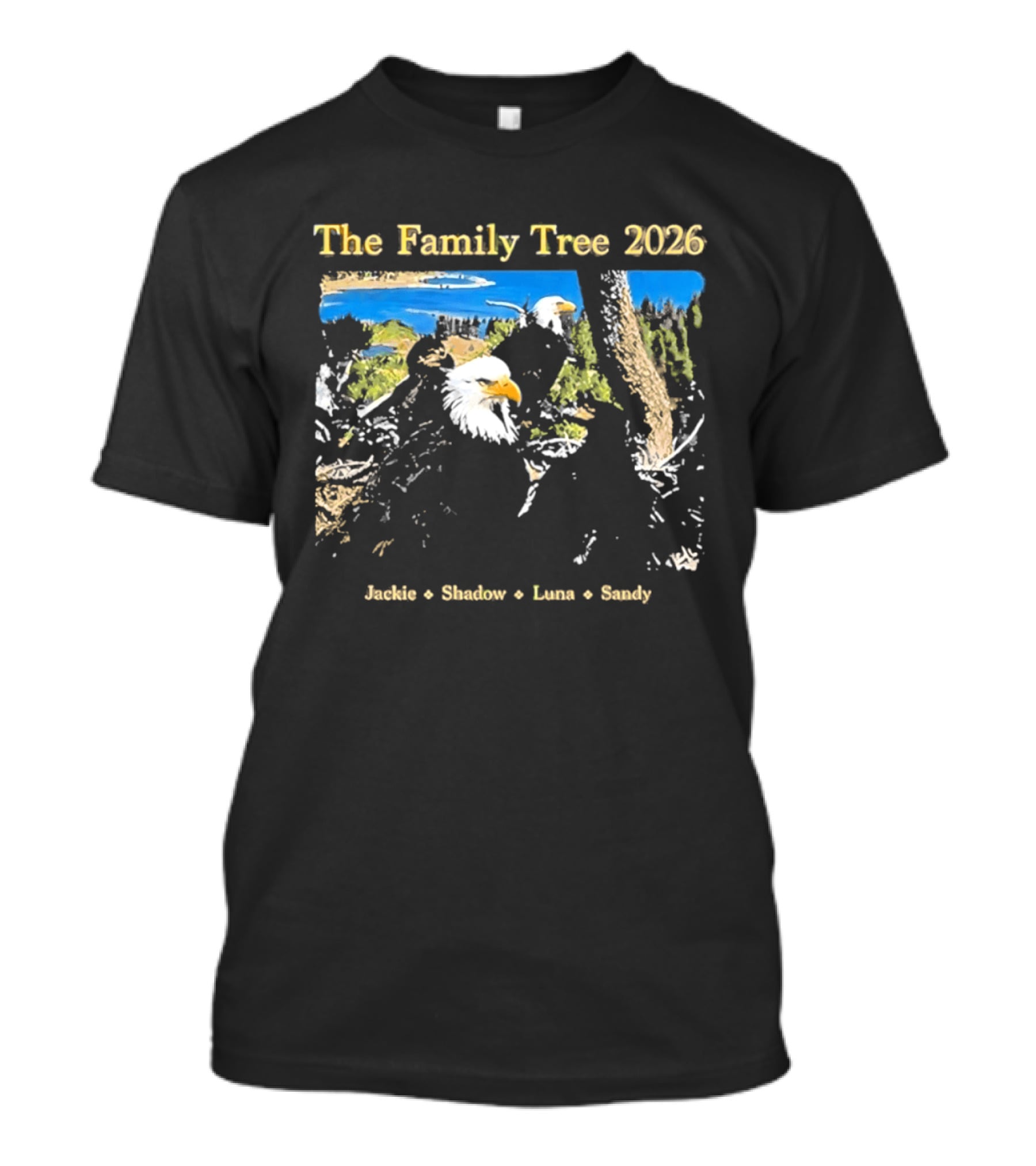 The Family Tree 2026 Jackie Shadow Luna Sandy Bald Eagles T-Shirt