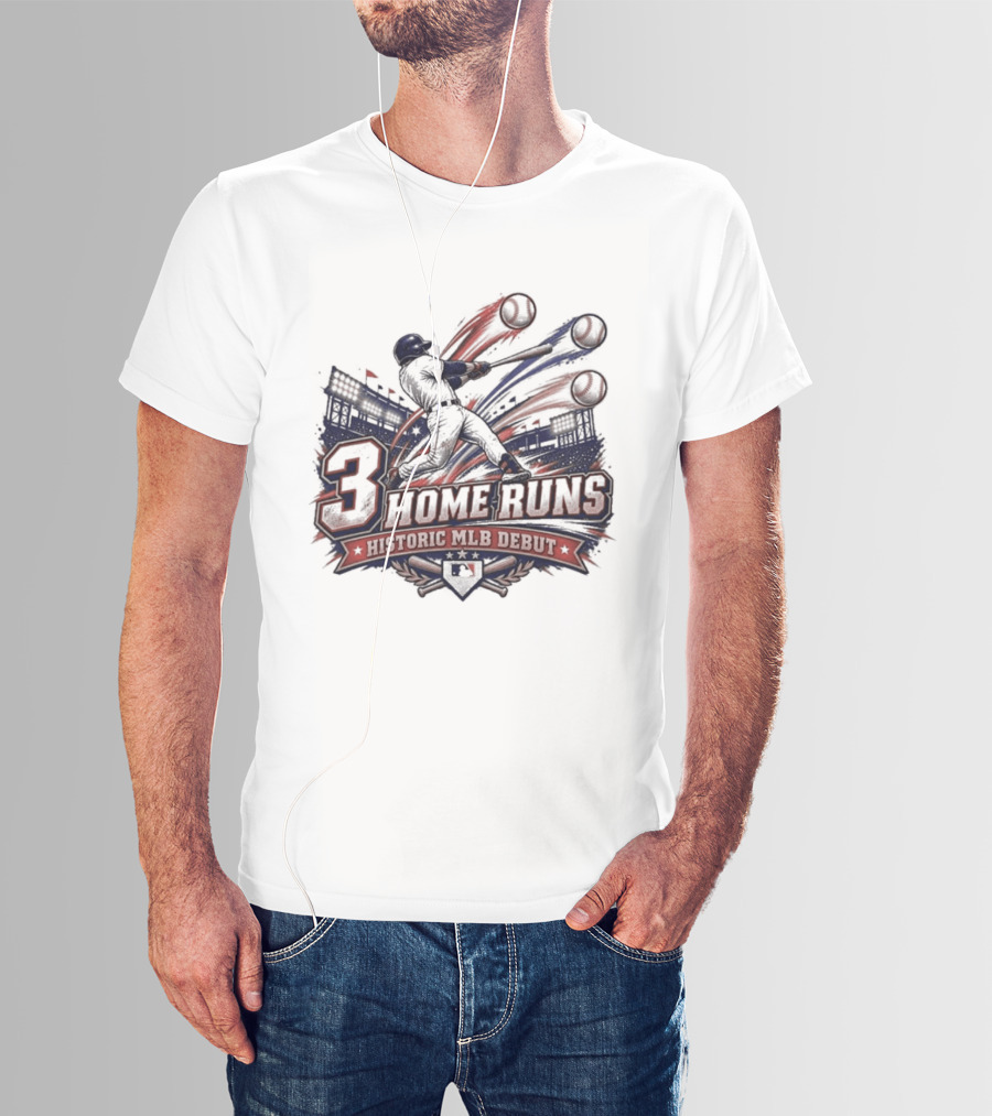 3 Home Runs Historic MLB Debut T-Shirt