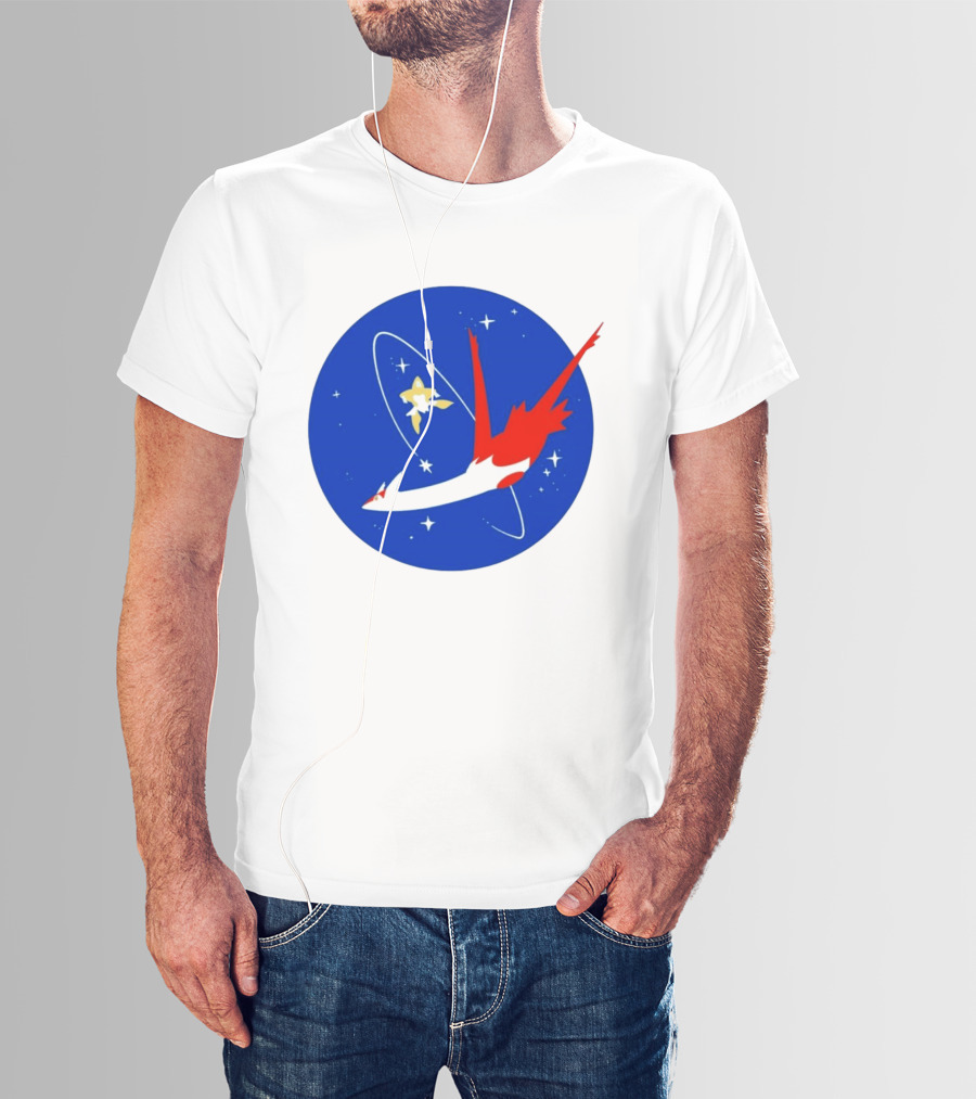 Latias Jirachi Cosmic Voyage In Space T-Shirt