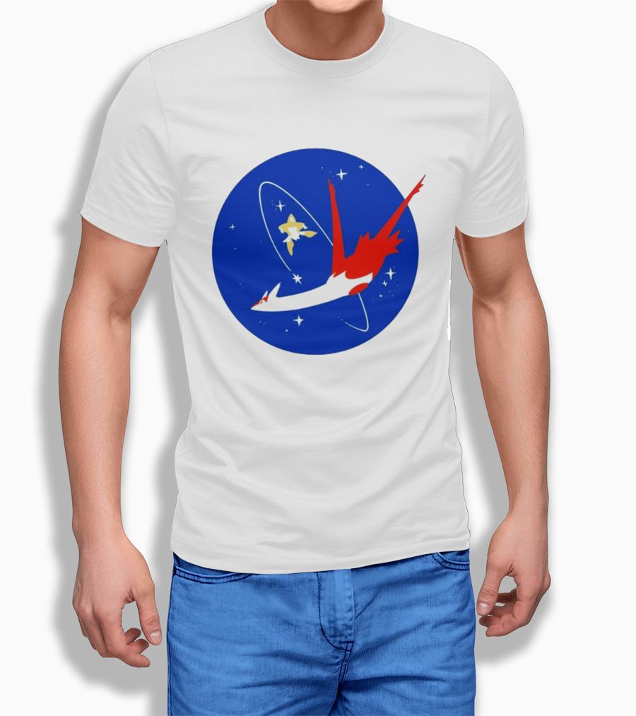 Latias Jirachi Cosmic Voyage In Space T-Shirt