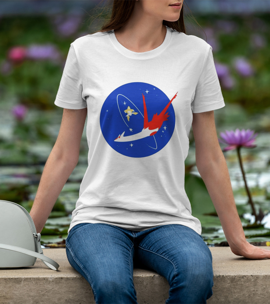 Latias Jirachi Cosmic Voyage In Space T-Shirt
