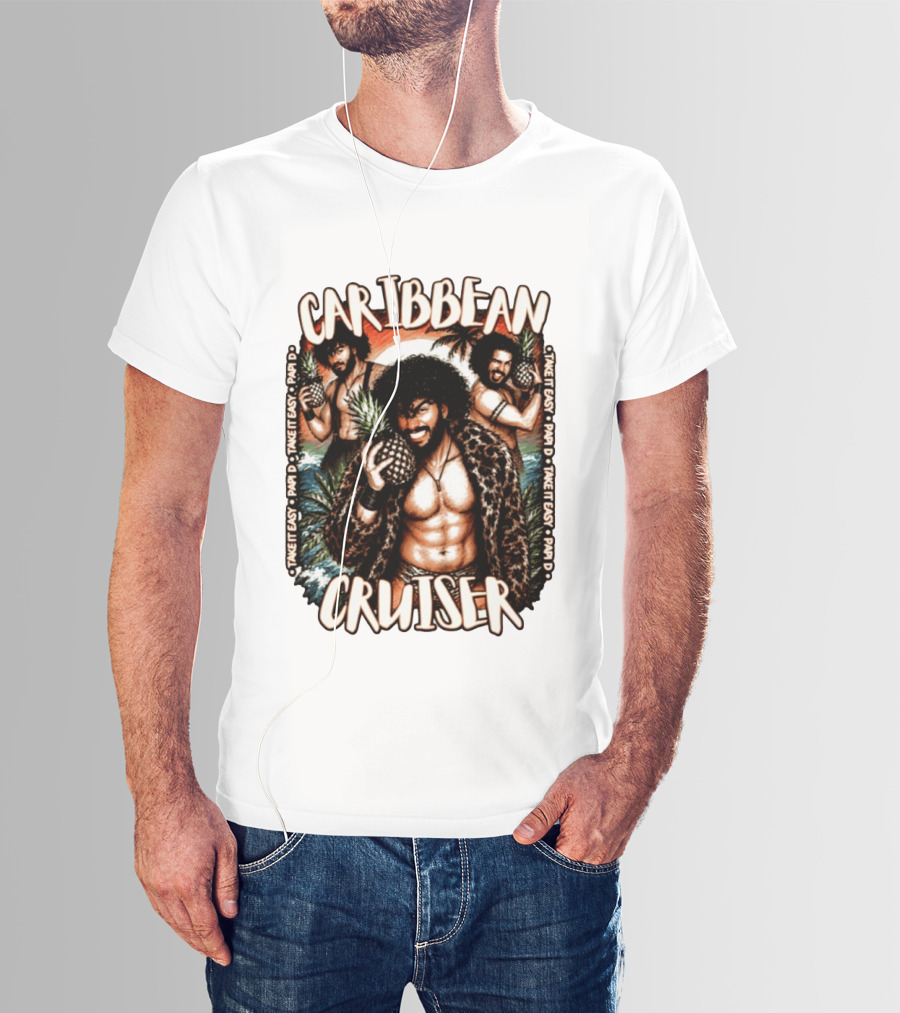 Caribbean Cruiser Papi D Take It Easy Pineapple T-Shirt