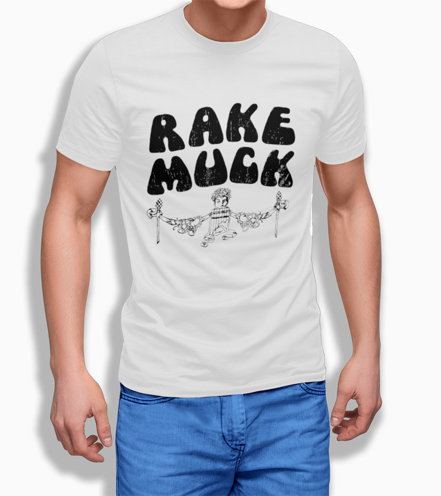 Rake Muck Mythology Pan Satyr Vintage Black And White T-Shirt