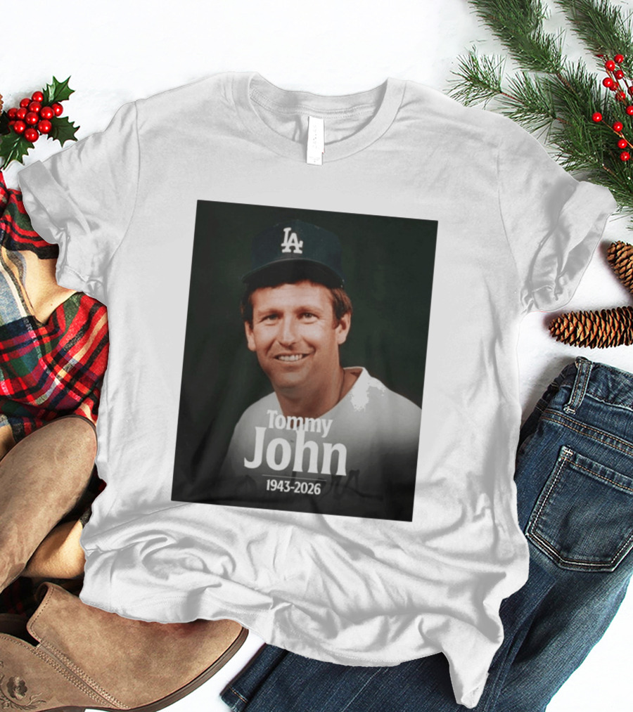 Tommy John 1943 2026 Los Angeles Baseball Memoriam T-Shirt