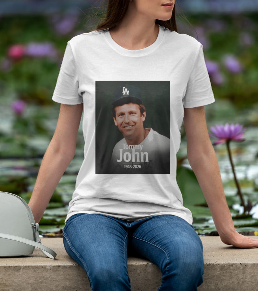 Tommy John 1943 2026 Los Angeles Baseball Memoriam T-Shirt