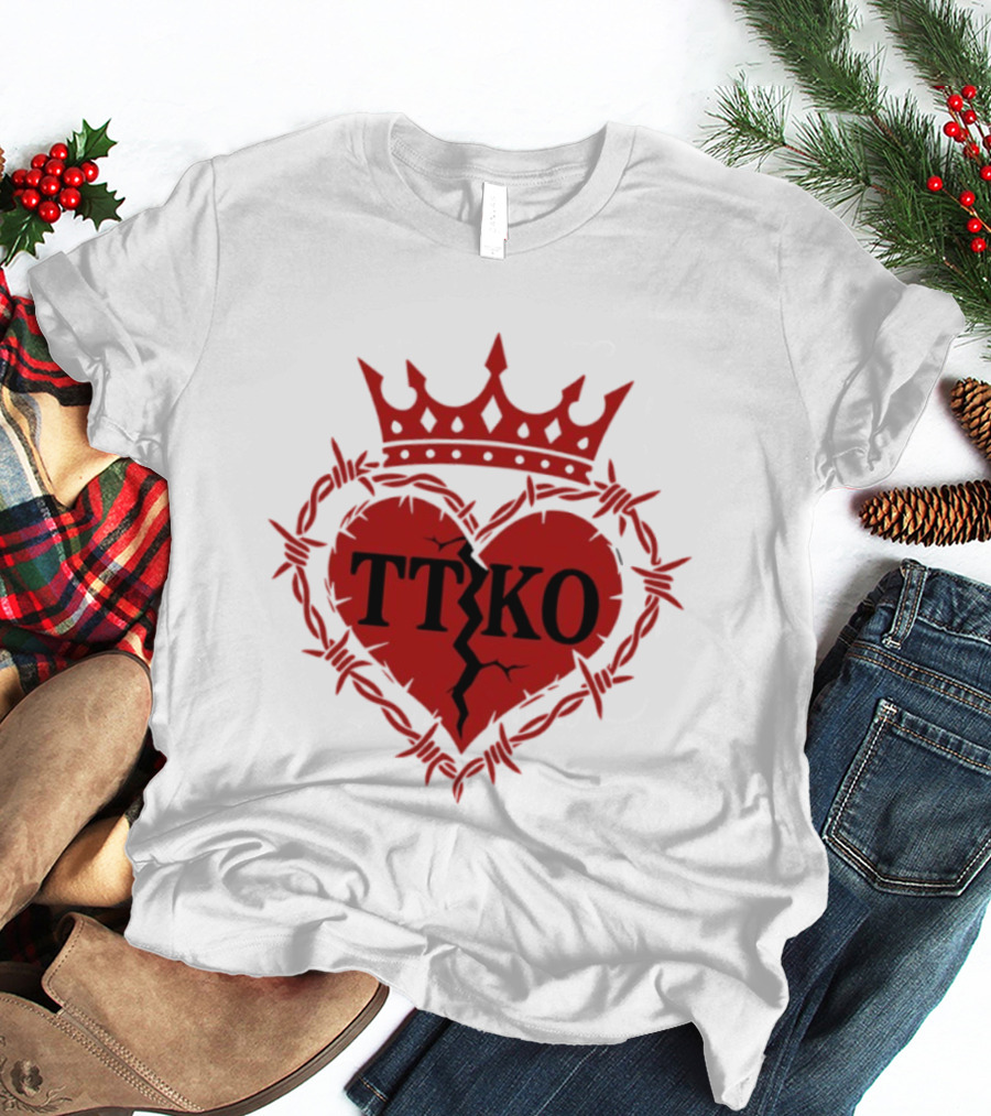 TTKO Broken Heart Crown Barbed Wire T-Shirt