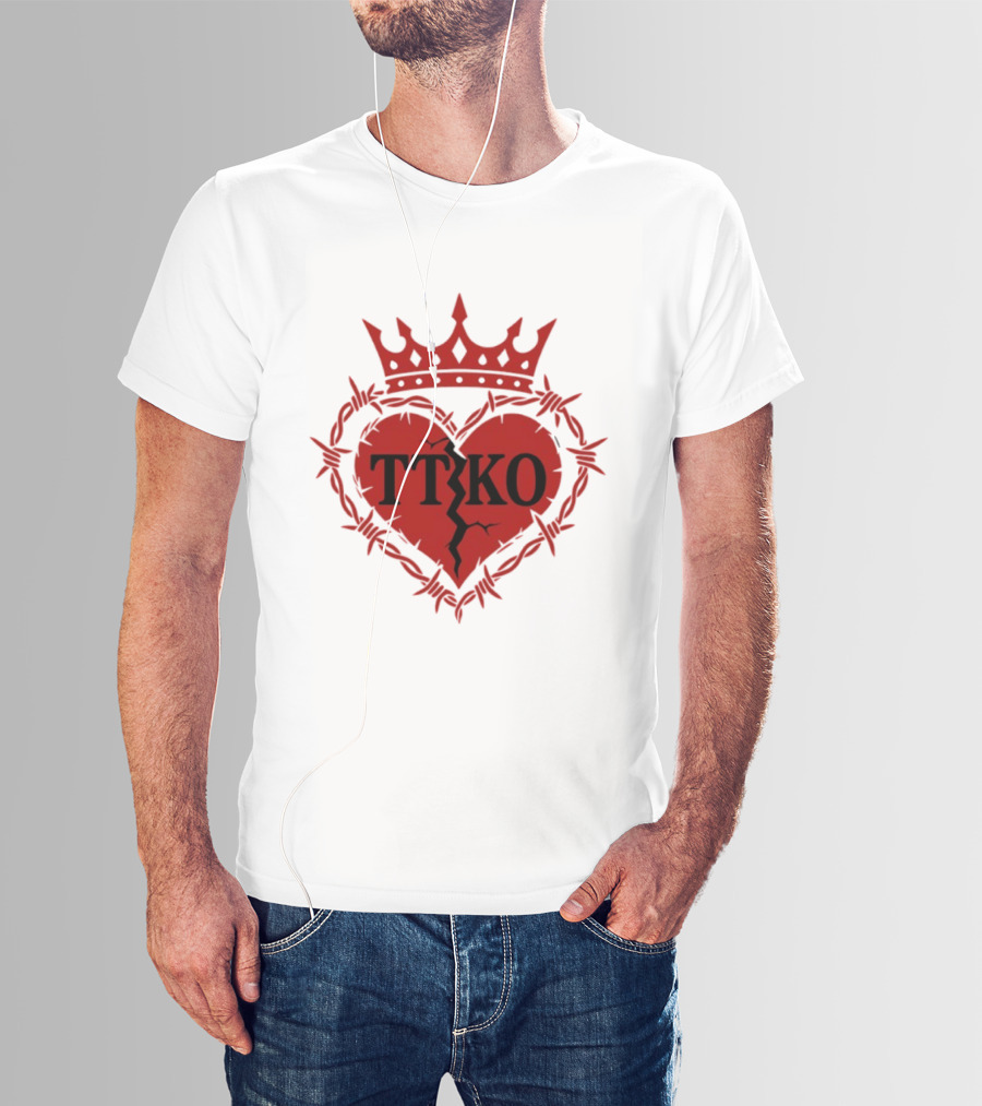 TTKO Broken Heart Crown Barbed Wire T-Shirt