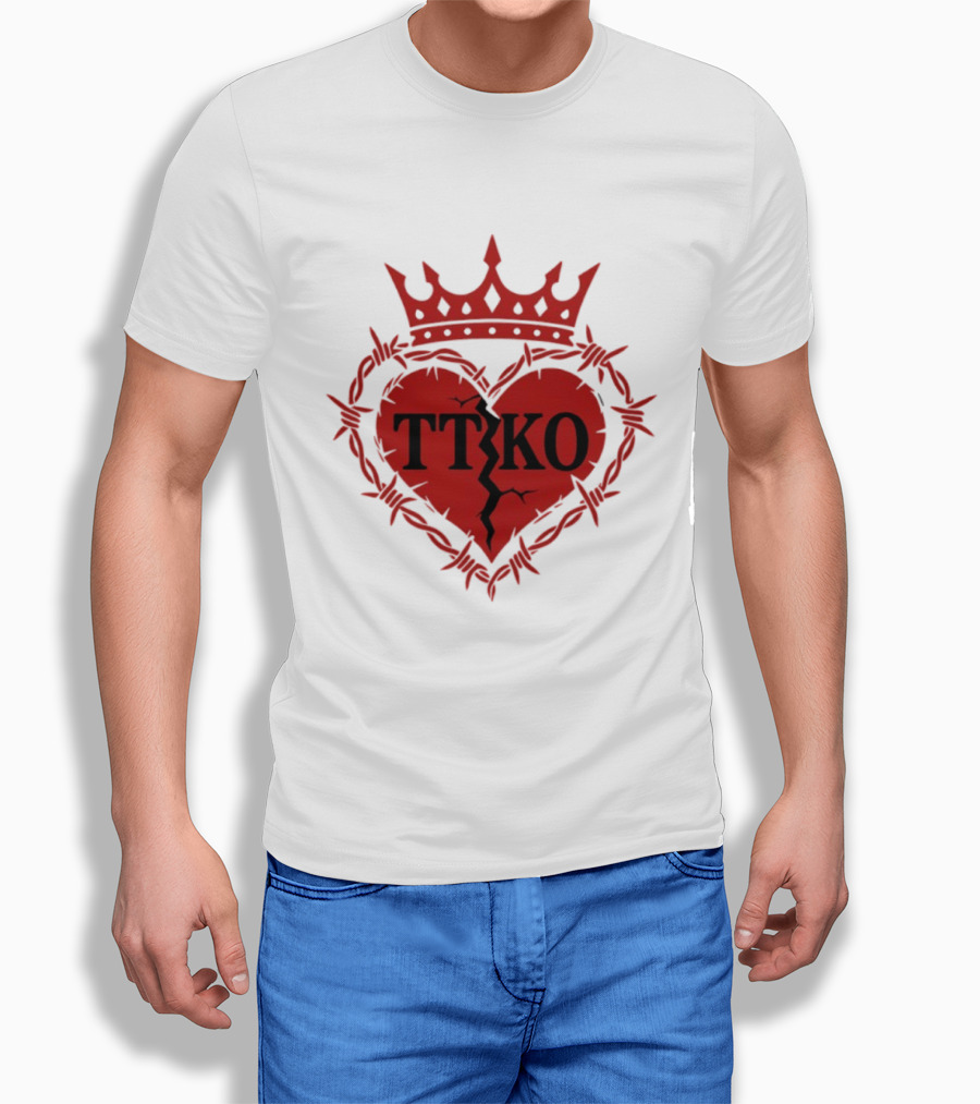 TTKO Broken Heart Crown Barbed Wire T-Shirt